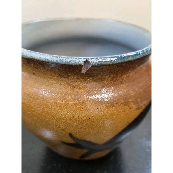 Vintsge Signed Studio Art Pottery Vase 6" Hand Painted - Picture 5 of 8